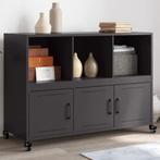 vidaXL Dressoir 100,5x39x72 cm staal zwart, Huis en Inrichting, Kasten | Dressoirs, 100 tot 150 cm, Verzenden, Nieuw, Metaal