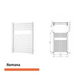 Handoekradiator Romana 805 x 600 mm Wit structuur, Ophalen of Verzenden, Nieuw, Overige typen