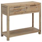 Haltafel massief acacia | retourdeal 63% korting, Rustiek, Nieuw, Ophalen of Verzenden, 75 cm of meer