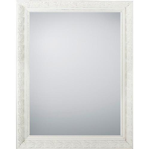 Spiegel - Trion Naja - WandSpiegel - 55x70cm - Hout - Wit, Huis en Inrichting, Woonaccessoires | Spiegels, Nieuw, Ophalen of Verzenden