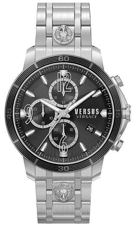 Versus Versace VSPHJ1421 Bicocca herenhorloge 46 mm, Sieraden, Tassen en Uiterlijk, Horloges | Heren, Staal, Nieuw, Staal, Overige merken