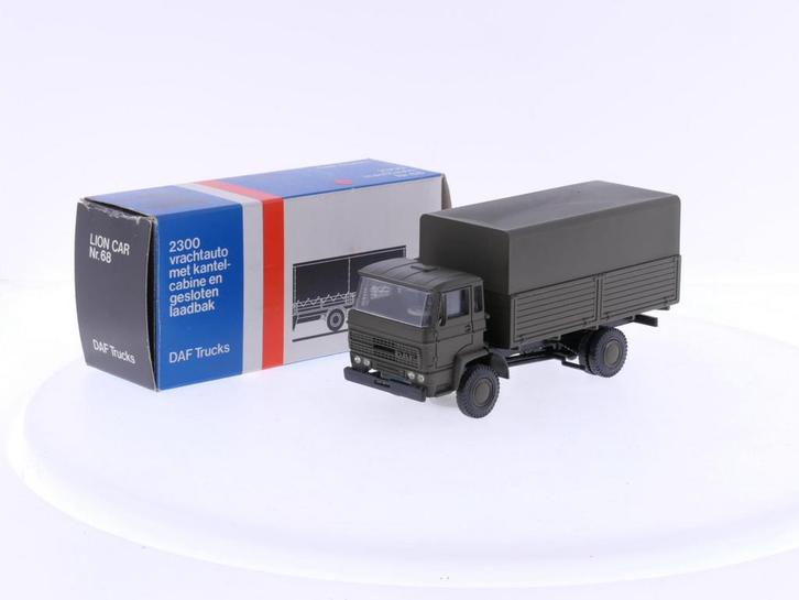 Schaal 1:50 Lion Car Nr.68 Daf 2300 Vrachtauto met kantel..., Hobby en Vrije tijd, Modelauto's | 1:50, Zo goed als nieuw, Ophalen of Verzenden