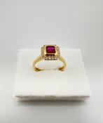 Ring - 18 karaat Geel goud - 0.77ct. tw. Robijn - Diamant -, Sieraden, Tassen en Uiterlijk, Ringen, Nieuw