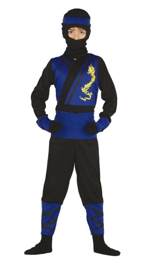 Ninja Pak Jumpsuit Kind Blauw, Kinderen en Baby's, Carnavalskleding en Verkleedspullen, Nieuw, Verzenden