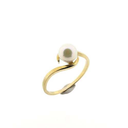 8 Krt. Ring met parel (vintage gouden ring, gouden ring), Sieraden, Tassen en Uiterlijk, Ringen, Dame, Met edelsteen, Overige kleuren
