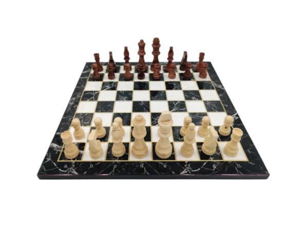 Veiling - Inklapbaar Schaakbord met Houten Stukken (37 cm), Hobby en Vrije tijd, Gezelschapsspellen | Bordspellen