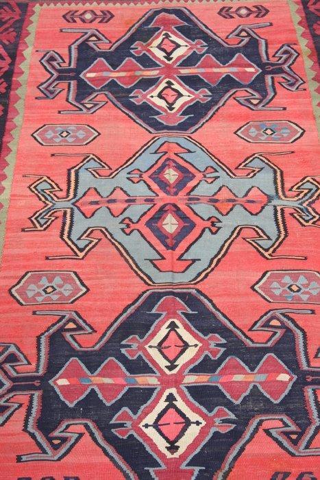 Antiek Turks Konya of Armeense Kilim platweefsel tapijt,, Huis en Inrichting, Stoffering | Tapijten en Kleden