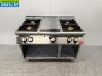 RVS Gastro-M 4 Pits Fornuis met Doorkookplaat 120 cm GAS, Ophalen of Verzenden, Nieuw zonder verpakking