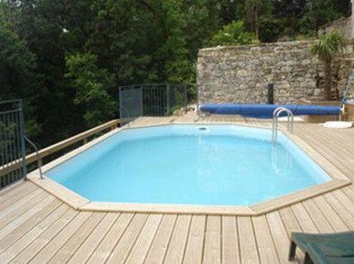 Gardipool OBLONG 4,60 x 8,10 x 1,33 m - hardhouten rand, Tuin en Terras, Zwembaden, Ophalen of Verzenden