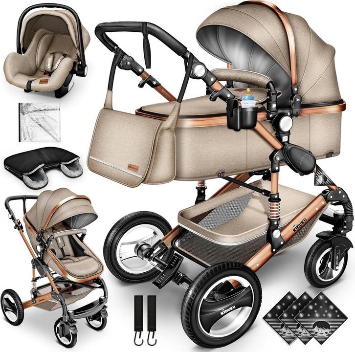 Kinderwagen 3 in 1 - Buggy - Wandelwagen - Kinderbuggy - Bei, Kinderen en Baby's, Kinderwagens en Combinaties, Zo goed als nieuw