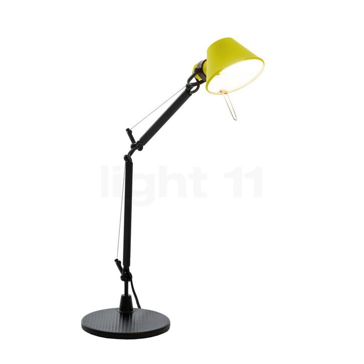 Artemide Tolomeo Micro Tavolo, zwart/geel - met tafelvoet, Huis en Inrichting, Lampen | Tafellampen, Nieuw, Verzenden
