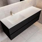 Badkamermeubel Solid Surface BWS Oslo 150x45 cm Mat Zwart, Doe-het-zelf en Verbouw, Ophalen of Verzenden, Nieuw, Bad