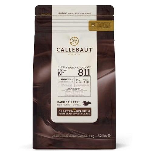 Callebaut Chocolade Callets Puur (811) 1kg, Hobby en Vrije tijd, Taarten en Cupcakes maken, Nieuw, Verzenden