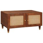 vidaXL Salontafels Bruin 80 x 50 x 40 cm Bamboe en massief, Verzenden, Nieuw, 50 tot 100 cm, Minder dan 50 cm