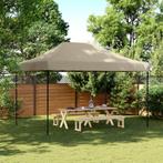 vidaXL Partytent inklapbaar pop-up 410x279x315 cm taupe, Tuin en Terras, Verzenden, Nieuw