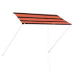 vidaXL Luifel uittrekbaar 250x150 cm oranje en bruin, Verzenden, Nieuw