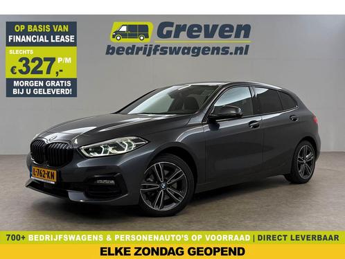 BMW 1-serie 118i M Sport LED Cam Carplay Sfeer Virtual Clima, Auto's, BMW, Te koop, Automaat, Financial lease, Benzine, Zilver of Grijs