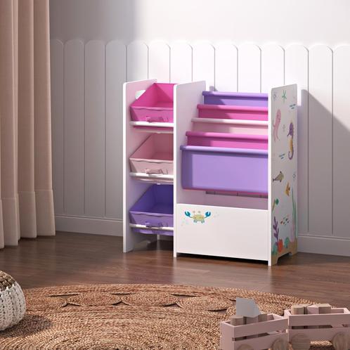 [en.casa] Kinderrek Vimianzo 60x65x30 cm oceaan motief, Kinderen en Baby's, Kinderkamer | Overige Meubels, Verzenden