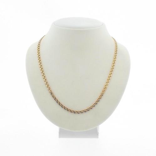 8 Krt. Prince of Wales collier | 45 cm (schakelketting), Sieraden, Tassen en Uiterlijk, Antieke sieraden, Goud, Ophalen of Verzenden