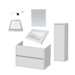 Badkamermeubelset NEXXT Small 80cm Hoogglans Wit, Ophalen of Verzenden, Nieuw, Bad
