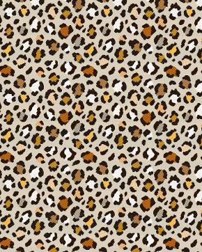 Polyester/Katoen Panter Beige, Hobby en Vrije tijd, Stoffen en Lappen, Beige, Nieuw