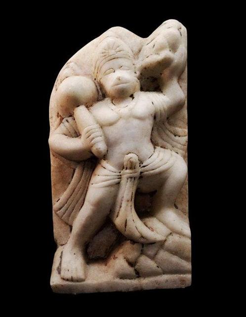 Oud-Aziatisch Hanuman - albastelen - India - 34,2 cm - 19e, Antiek en Kunst, Antiek | Overige Antiek