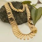 18 Krt. Gouden Cleopatra collier | 43 cm (schakelketting), Sieraden, Tassen en Uiterlijk, Kettingen, Ophalen of Verzenden, Gebruikt