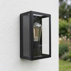 Moderne wandlamp van glas | Zwart | E27 fitting | IP44, Ophalen of Verzenden, Nieuw, Modern