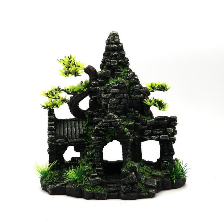Ruïne met boom OS-229 - aquarium decoratie, Dieren en Toebehoren, Vissen | Aquaria en Toebehoren, Sierelement, Nieuw, Ophalen of Verzenden