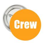 Button of (kleding)magneet Crew met of zonder eigen tekst, Verzamelen, Speldjes, Pins en Buttons, Verzenden, Nieuw, Overige onderwerpen