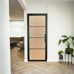 Stalen Binnendeur - 4 Vlaks - Mat glas, Doe-het-zelf en Verbouw, Deuren en Horren, Minder dan 80 cm, Binnendeur, Nieuw, Metaal