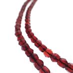 Antiek glaskralen collier met gouden slot (Ketting), Gebruikt, Overige kleuren, Ophalen of Verzenden, Met edelsteen