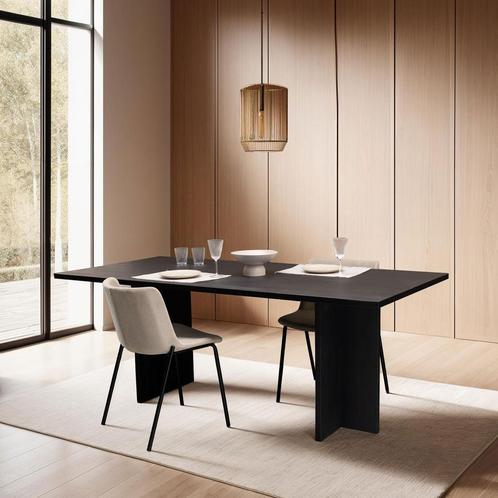 SALE! Rechthoekige Eettafel Clay, 200cm, Zwart Eiken, Huis en Inrichting, Tafels | Eettafels, 50 tot 100 cm, 150 tot 200 cm, Rechthoekig