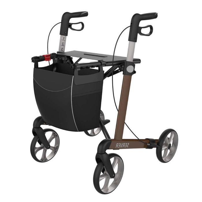 Rehasense Rollator Server L bruin, Diversen, Verpleegmiddelen, Ophalen of Verzenden