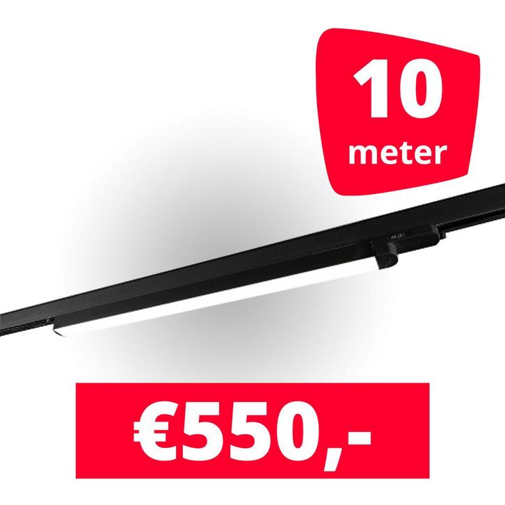 5x LED Railverlichting TL Linear Black spots + 10M rails, Zakelijke goederen, Kantoor en Winkelinrichting | Winkel en Inventaris