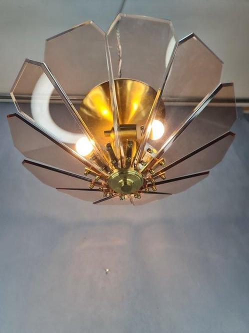 Plafondlamp - Kristal, Metaal, Antiek en Kunst, Antiek | Lampen