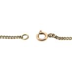 Gouden gourmet schakel ketting | 52 cm (unisex) (unisex), Ophalen of Verzenden, Gebruikt, Overige kleuren, Goud