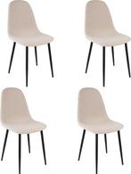 Tweedekans | Set van 4 Kick eetkamerstoel Mees - beige, Ophalen of Verzenden, Zo goed als nieuw