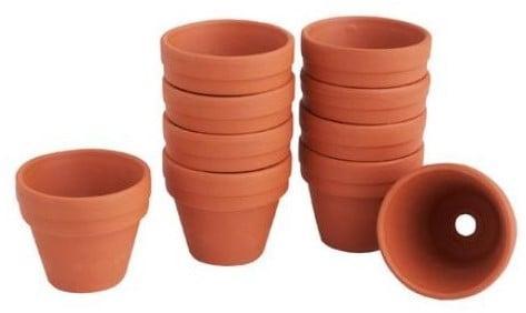 Terracotta Potjes Binnenmaat 7 cm doos 10 stuks, Hobby en Vrije tijd, Knutselen, Nieuw, Ophalen of Verzenden