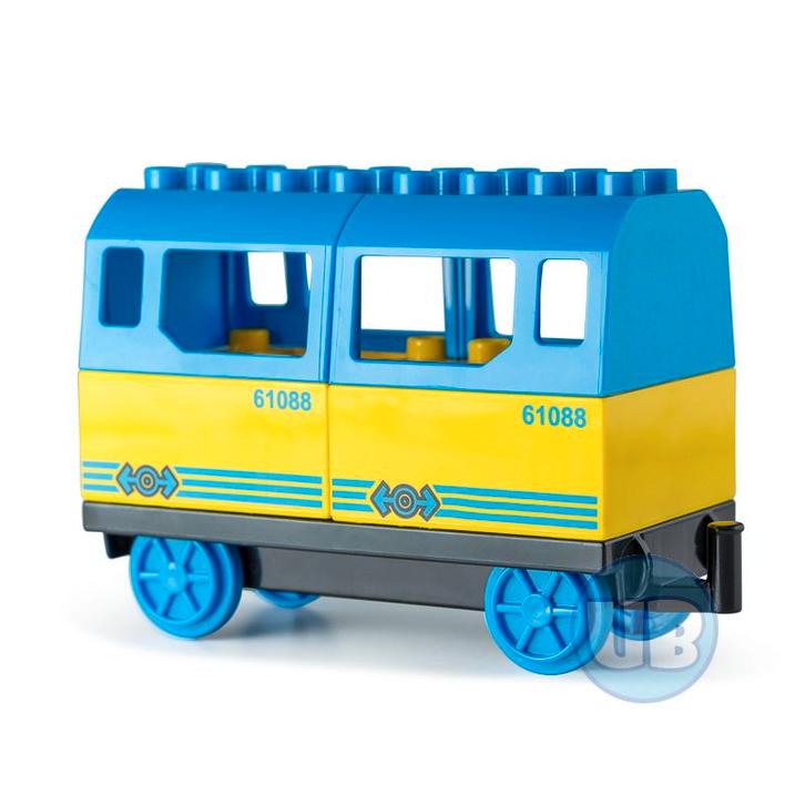 Wagon blauw aansluitend op bestaande treinen, Kinderen en Baby's, Speelgoed | Bouwstenen, Nieuw, Verzenden