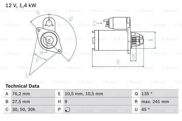 Startmotor / Starter BMW 5 (528 i,518,520,520 i), Auto-onderdelen, Motor en Toebehoren