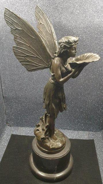 Dumas - sculptuur, Winged Fairy Angel Fantasy Nymph Girl beschikbaar voor biedingen