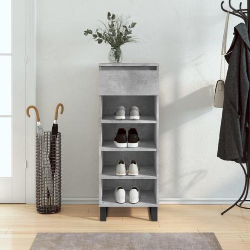 vidaXL Schoenenkast 40x36x105 cm bewerkt hout betongrijs, Huis en Inrichting, Kasten | Schoenenrekken, Nieuw, Verzenden