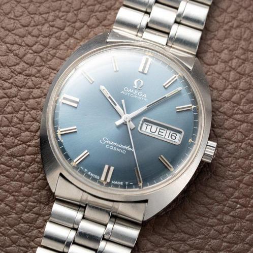 Omega - Seamaster Cosmic Automatic Day Date Blue Dial -, Sieraden, Tassen en Uiterlijk, Horloges | Heren