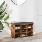 vidaXL Schoenenbank 82x32x50 cm bewerkt hout oud houtkleurig, Verzenden, Nieuw