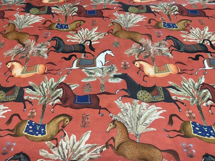 Eleganza Equestre: Katoenen stof met Oeko Tex-certificering, Antiek en Kunst, Antiek | Kleden en Textiel