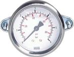 0...40 Bar (0..580 psi) Paneelmontage Manometer Staal/Brons, Nieuw, Verzenden