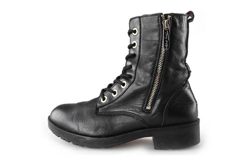 Tommy Hilfiger Veterboots in maat 37 Zwart | 10% extra, Kleding | Dames, Schoenen, Zwart, Zo goed als nieuw, Overige typen, Verzenden