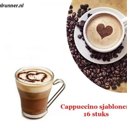 Indruk maken met deze Cappuccino sjablonen 16 stuks, Witgoed en Apparatuur, Koffiemachine-accessoires, Nieuw, Verzenden