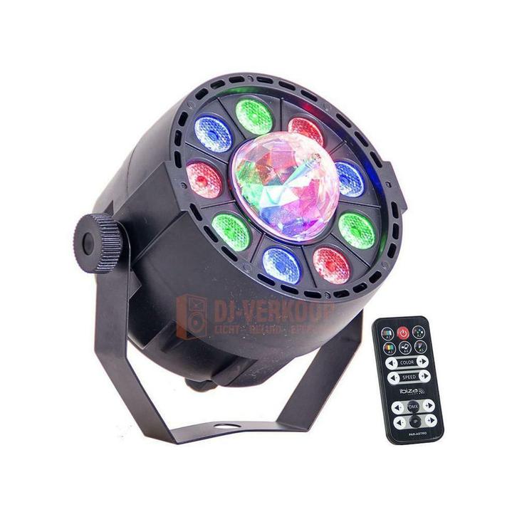 Ibiza Light PAR-ASTRO - 2-IN-1 Licht Effect LED Par + Astro, Muziek en Instrumenten, Licht en Laser, Licht, Nieuw, Geluidgestuurd